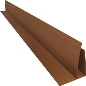 PERFIL F PVC MARRÓN x6m PLASBIL