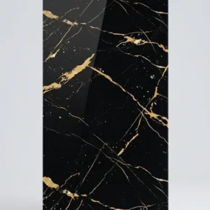 PLACA PVC SIMIL MARMOL 1,22m x 2,44m x 2,5mm (LQDY)(Negra c/dorado)