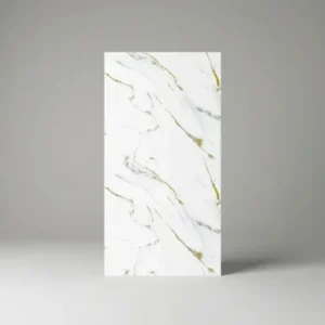 PLACA PVC SIMIL MARMOL 1,22m x 2,44m x 2,5mm (LQDY)(Blanca c/dorado)